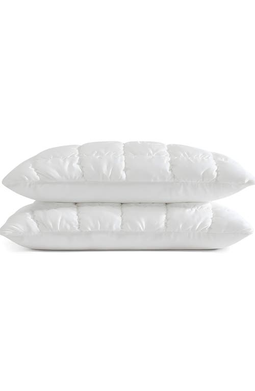 Sunday Citizen Puff Squares Set Of 2 Pillow Shams In White