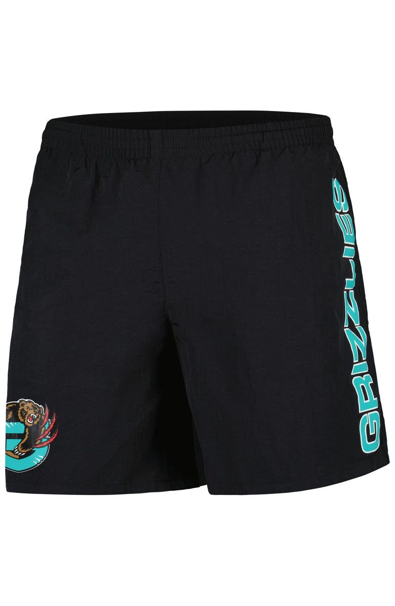 Mitchell 
Ness Men
s Mitchell 
Ness Black Vancouver Grizzlies Hardwood Classics 2001/02 Throwback Logo Heritage Shorts, Alternate, color, Black