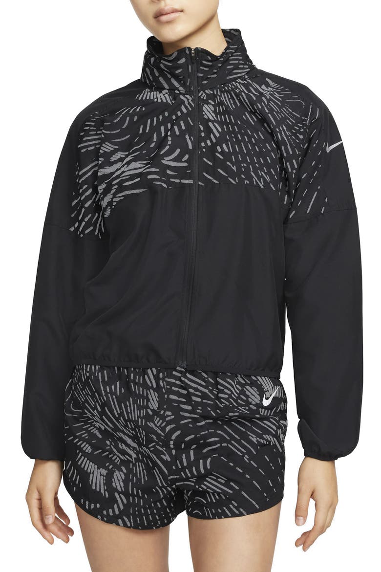 Dri-FIT Run Division Jacket, Main, color, BLACK/ ATOMIC ORANGE/ REFLECTI