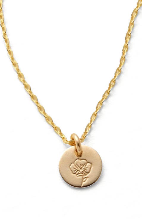 August Birth Flower Necklace
