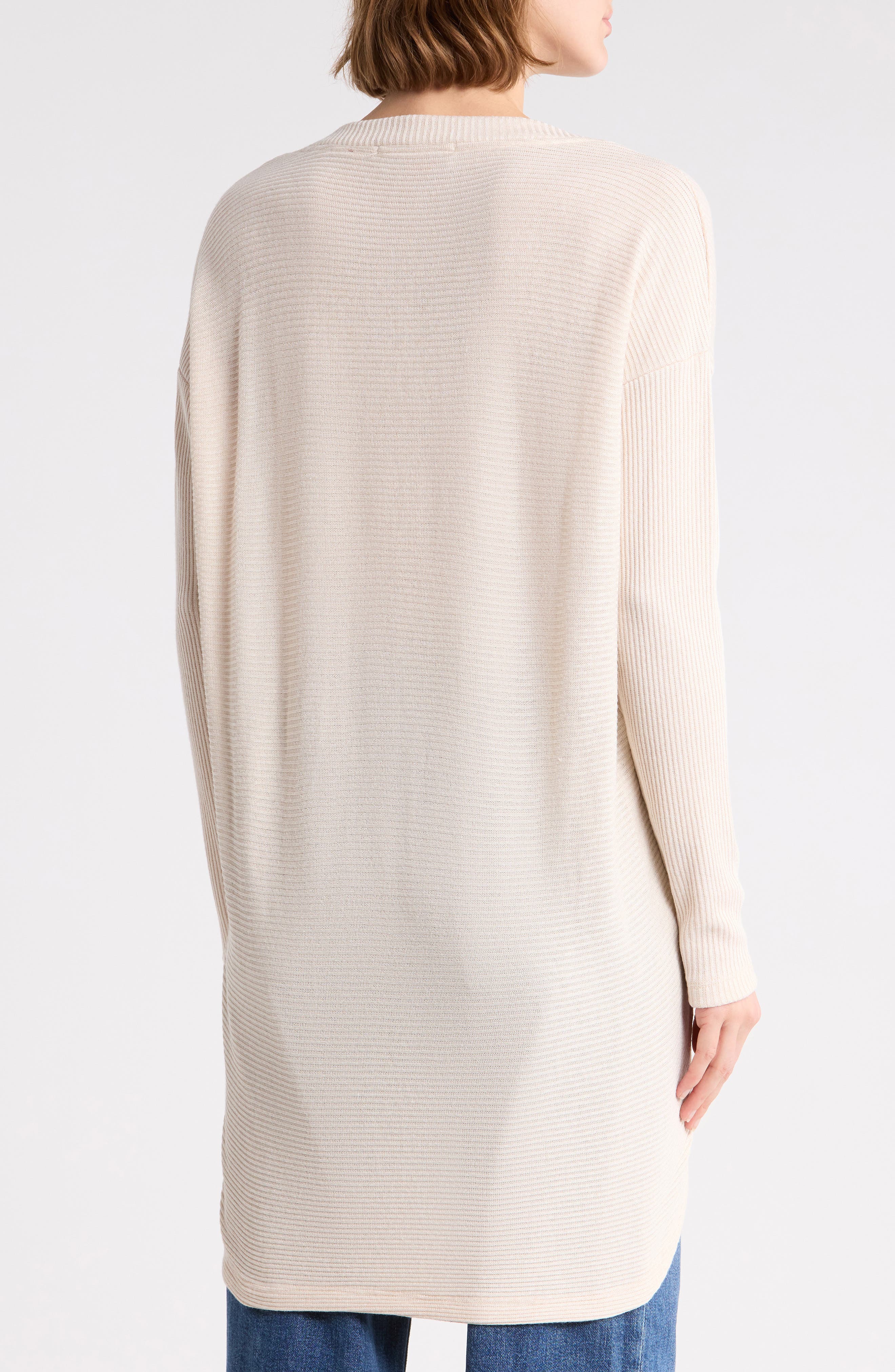 Ribbed Scoop Neck Sweater