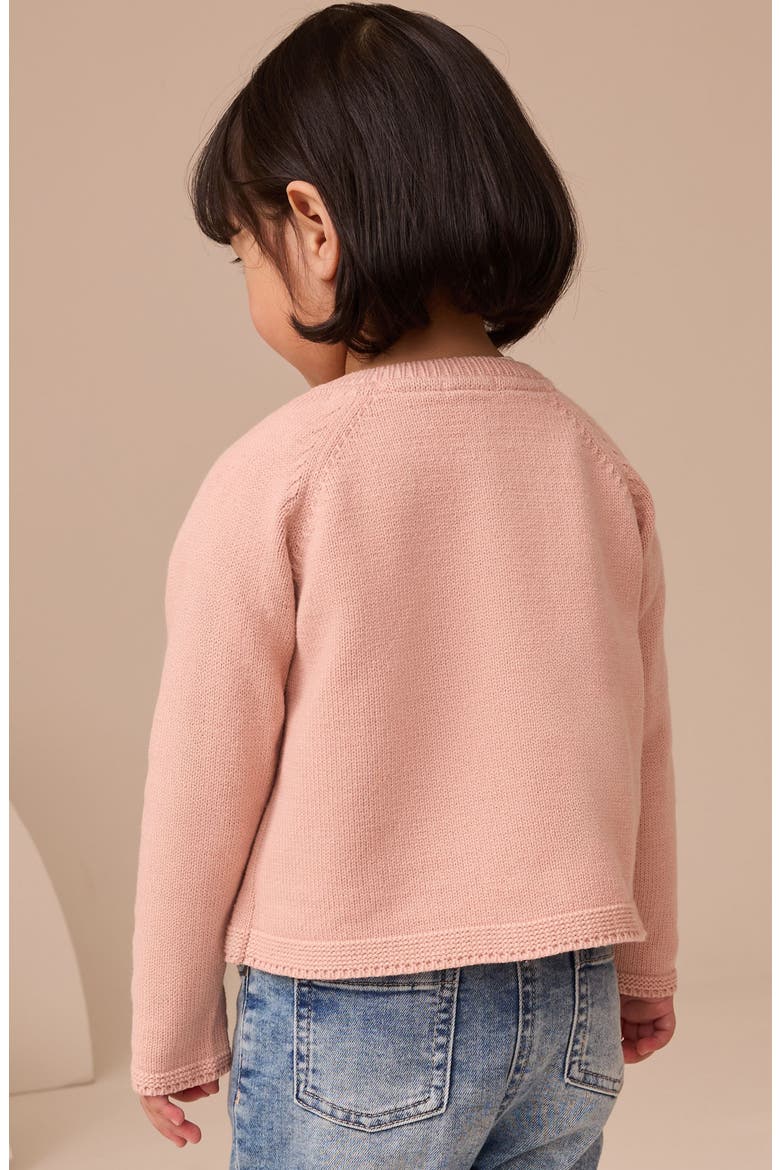 Kids' Mouse Pocket Cardigan, Alternate, color, PINK