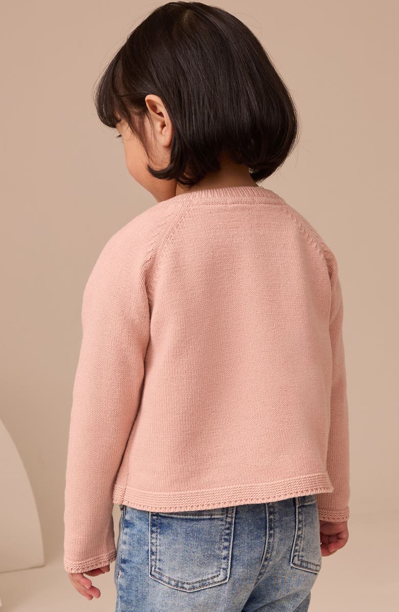 NEXT Kids' Mouse Pocket Cardigan, Alternate, color, Pink