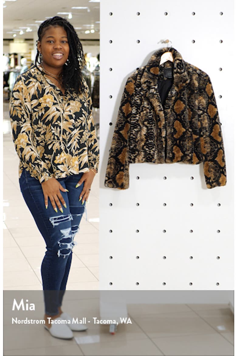 Mixed Print Faux Fur Jacket video