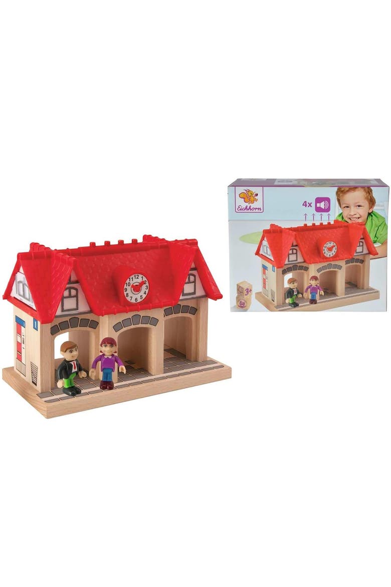3 Piece Wooden Soundstation For Trains, Alternate, color, Multicolored