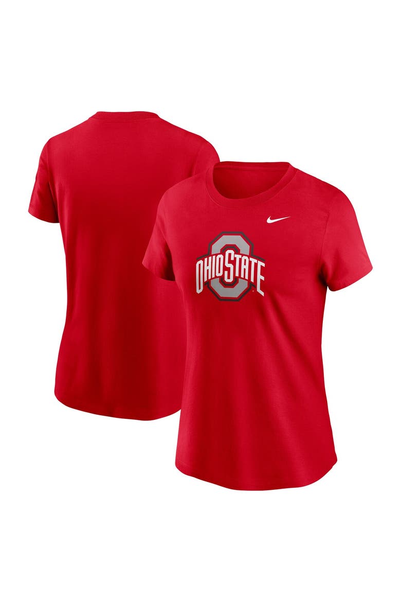 Women's Nike Scarlet Ohio State Buckeyes Primetime Logo T-Shirt, Main, color, Scarlet