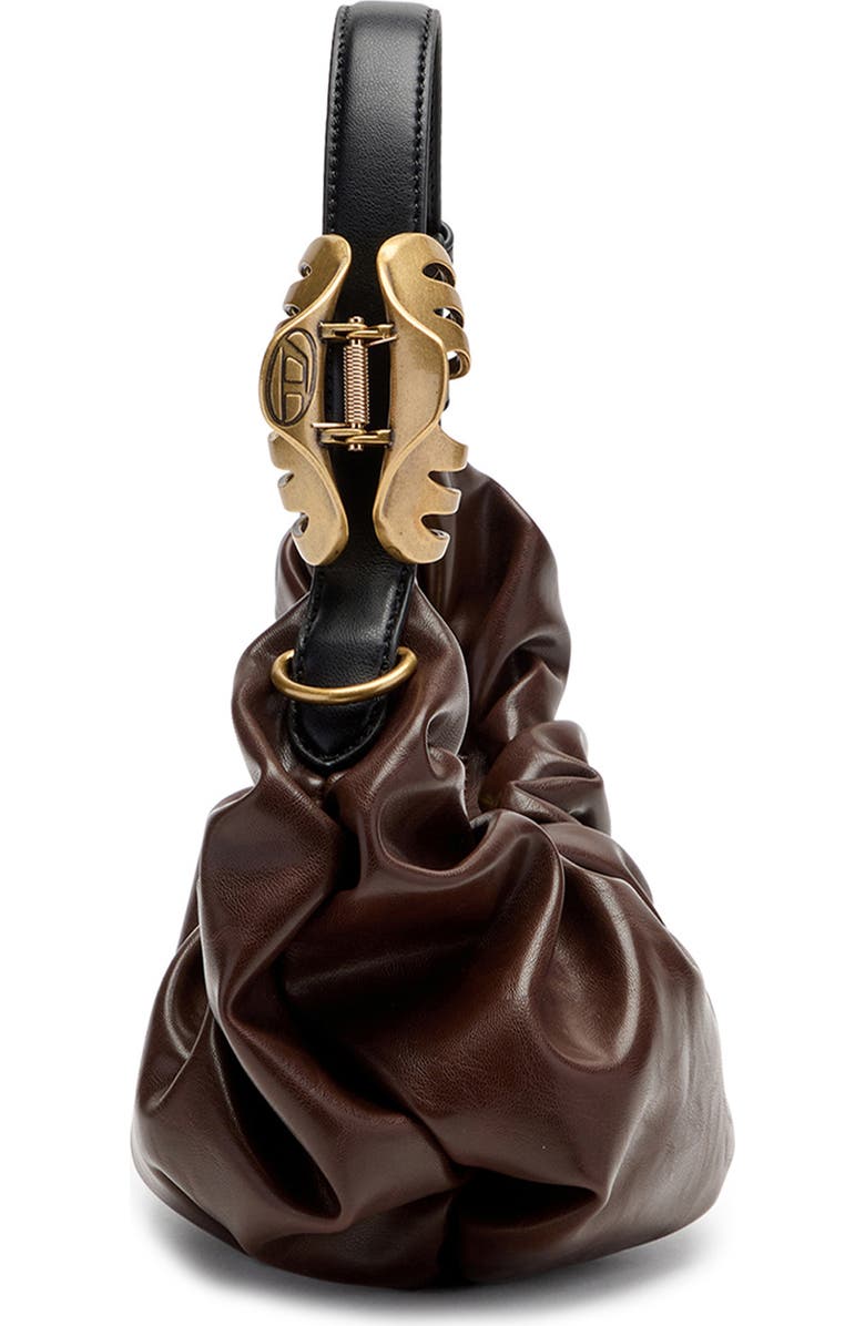 DIESEL<sup>®</sup> Grab-D-Small Scrunched Hobo Bag, Alternate, color, Chocolate