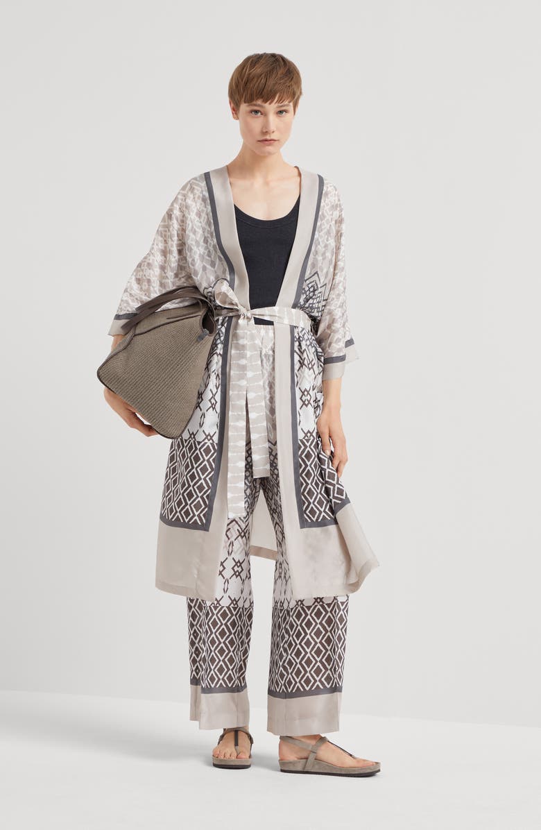 Brunello Cucinelli Ribbed jersey top, Alternate, color, 