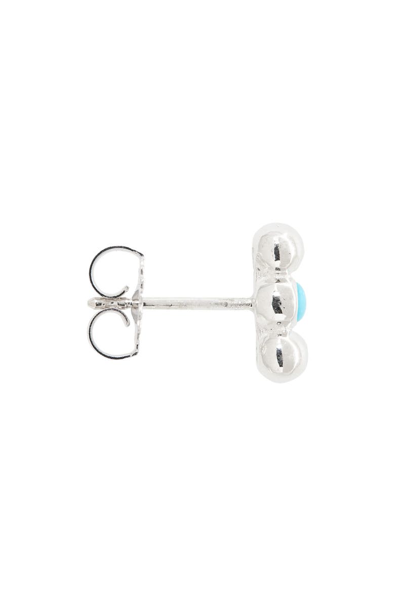 Anzie Dew Drop Turquoise & Silver Stud Earrings, Alternate, color, 