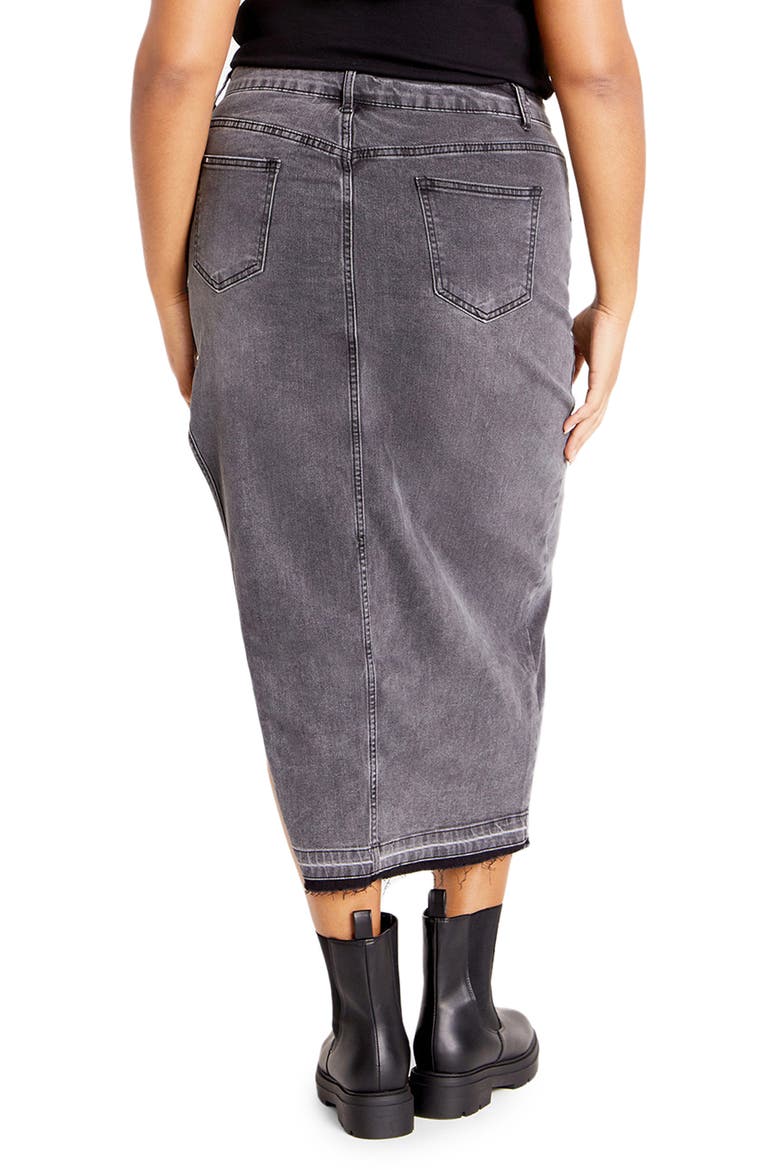 Remi Denim Skirt, Alternate, color, BLACK WASH