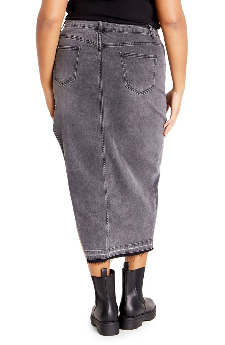 City Chic Remi Denim Skirt, Alternate, color, 