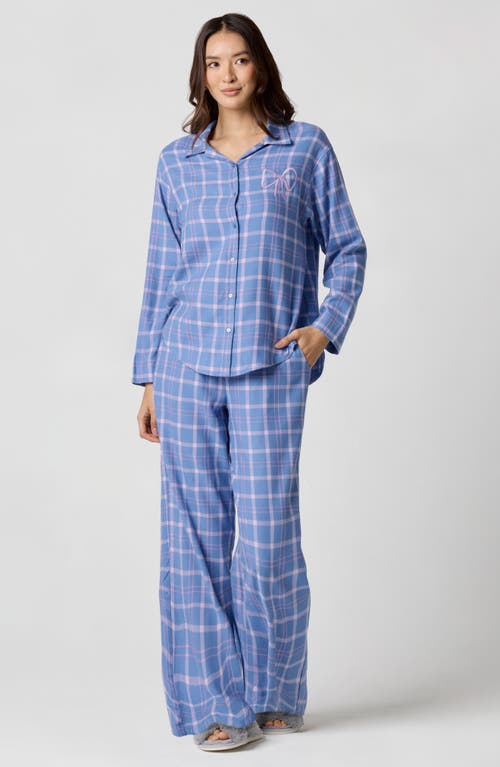 Florence By Mills Flannel Sleep Shirt In Blue