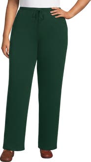 Lands' End Serious Sweats High Rise Relaxed Straight Leg Pants