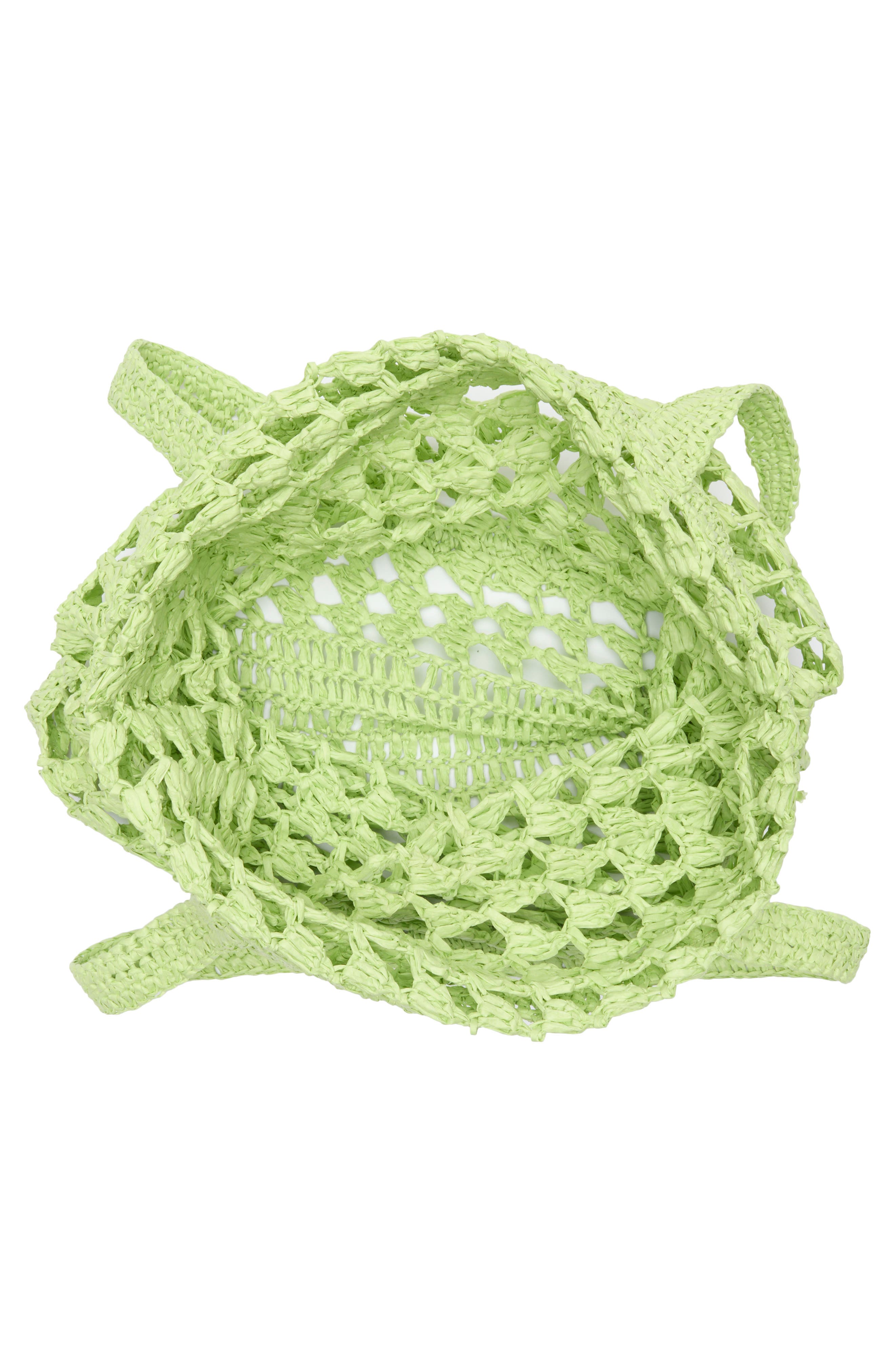 Straw Tote Bag, Alternate, color, LIME