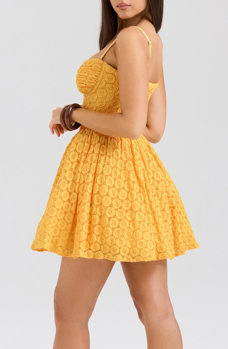 HOUSE OF CB Carolina Stretch Lace Corset Minidress, Alternate, color, Apricot