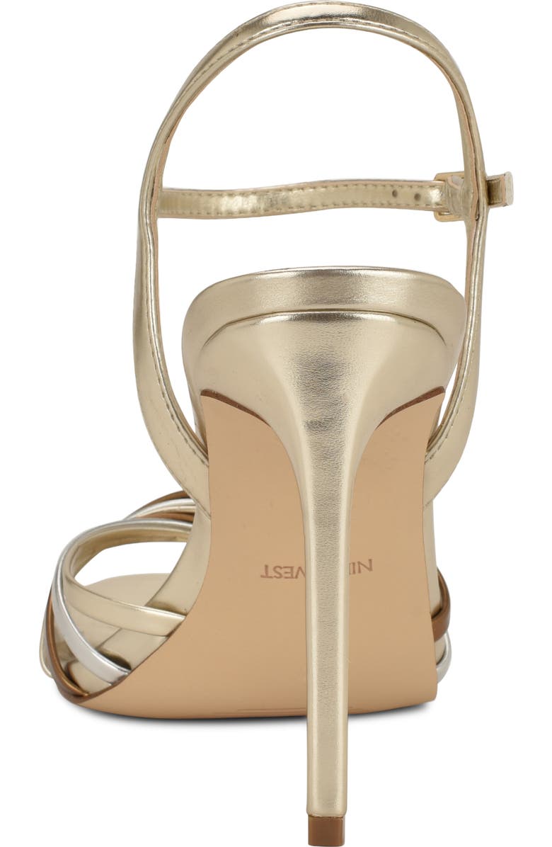 Nine West Meripen Ankle Strap Sandal, Alternate, color, Gold Multi