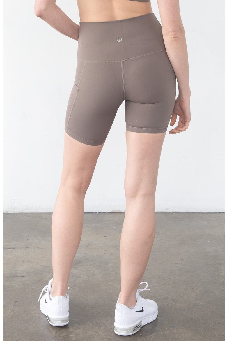 Ultra High-Rise Postpartum Compression Biker Short, Alternate, color, Nomad
