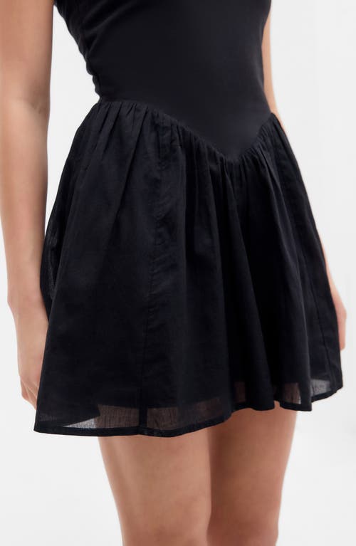 Bdg Urban Outfitters Juliette Sleeveless Fit & Flare Minidress In Black