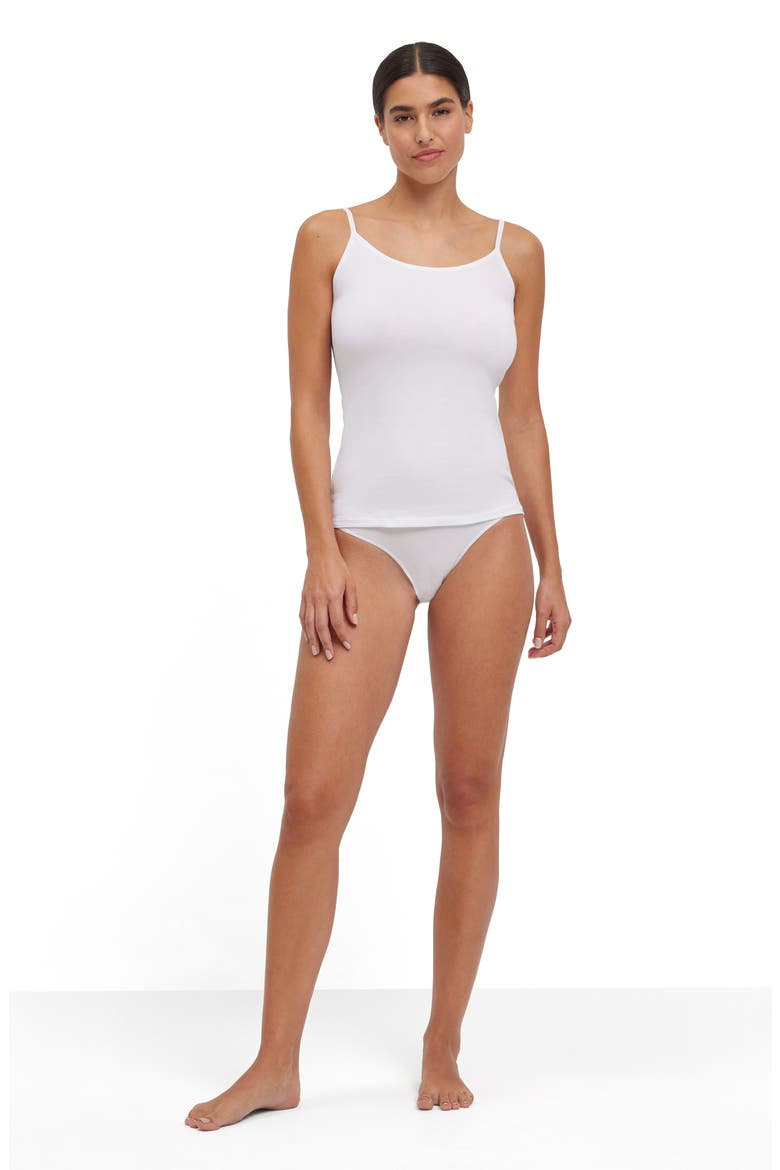 Daily Comfort 2-Pack Stretch Cotton Camisoles, Alternate, color, WHITE