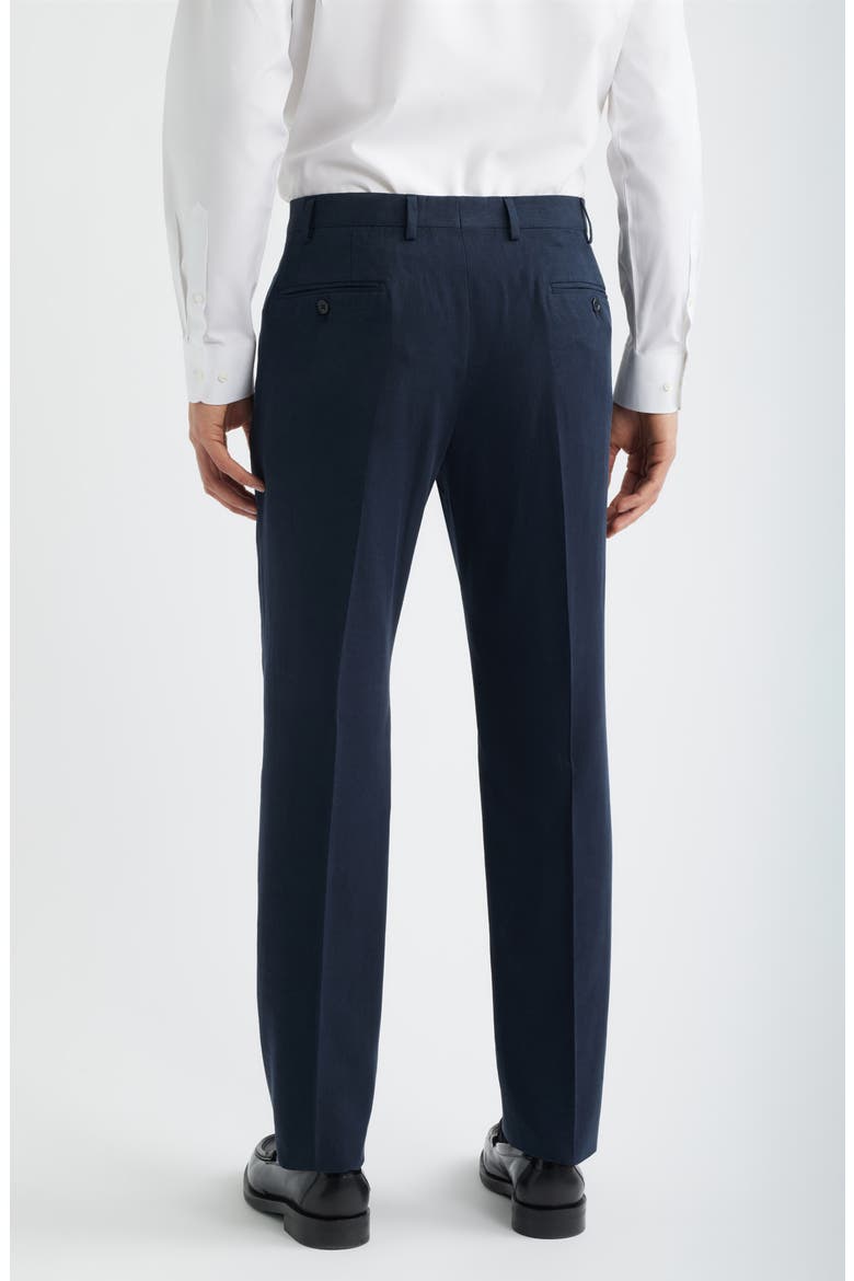 Navy Flat Front Suit Pants, Alternate, color, NAVY
