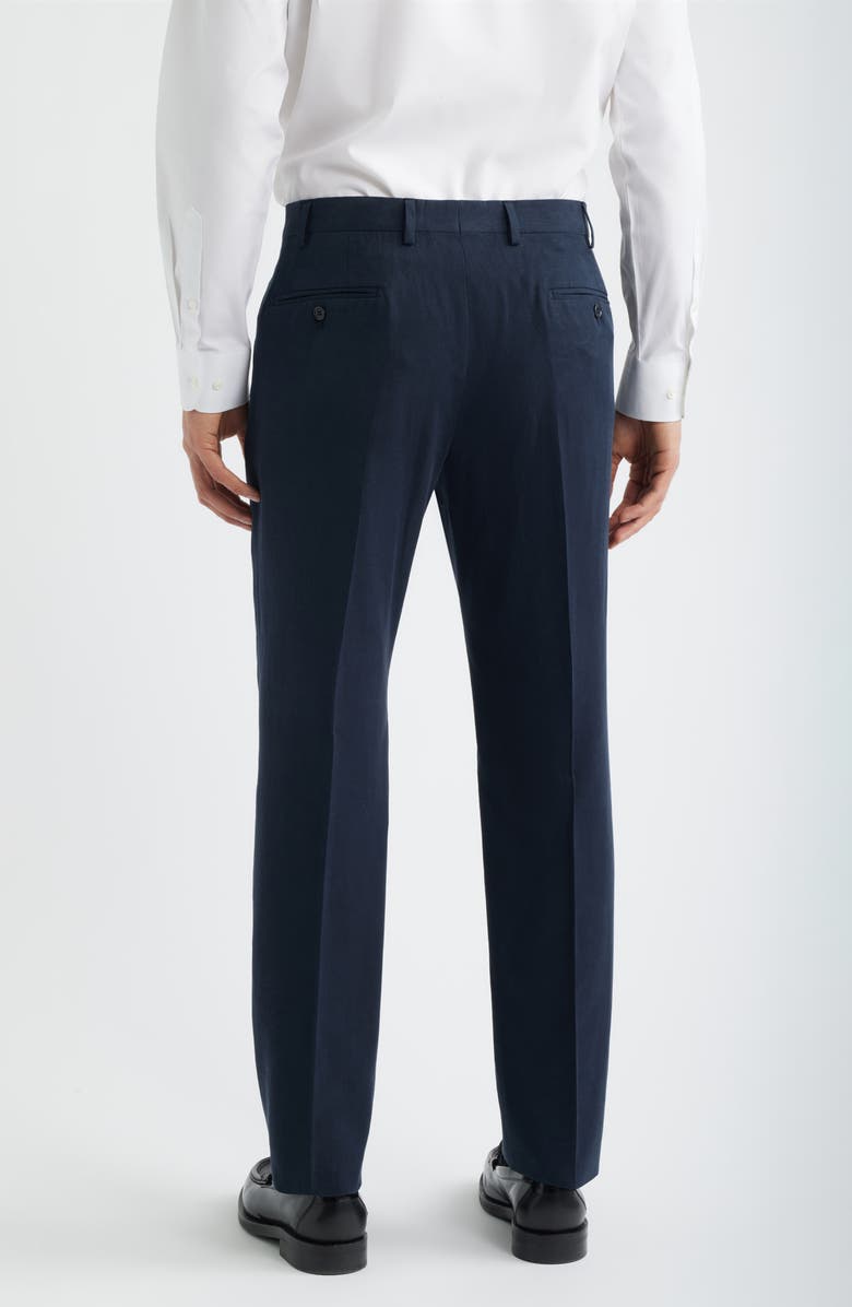 Emporio Armani Navy Flat Front Suit Pants, Alternate, color, Navy