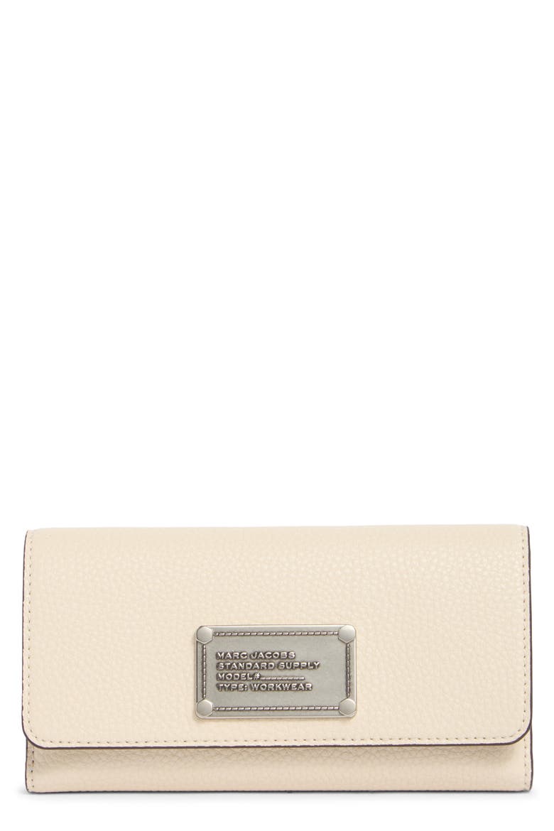 Slim Continental Wallet, Main, color, MARSHMALLOW