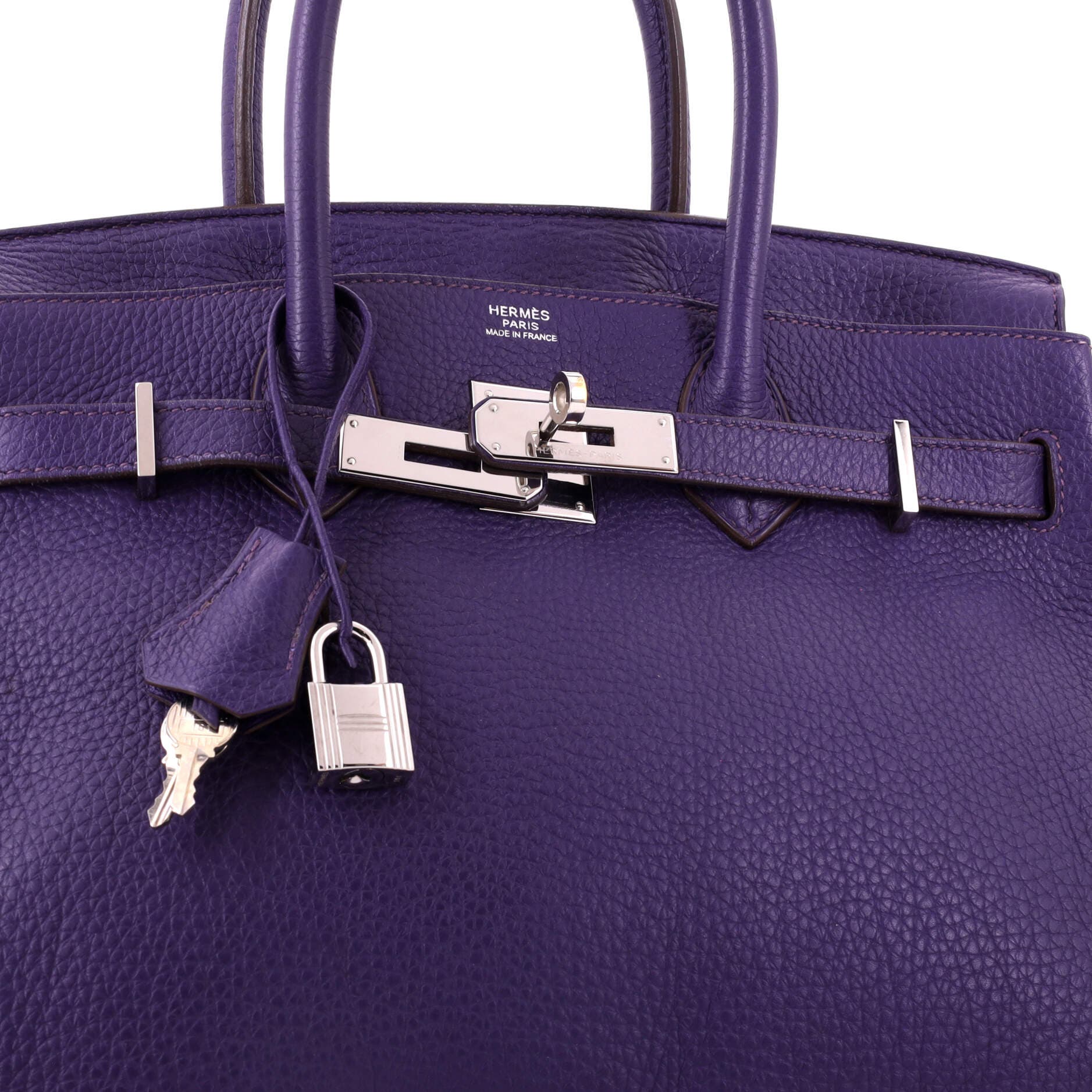 Birkin Handbag Purple Togo with Palladium Hardware 30, Alternate, color, Red