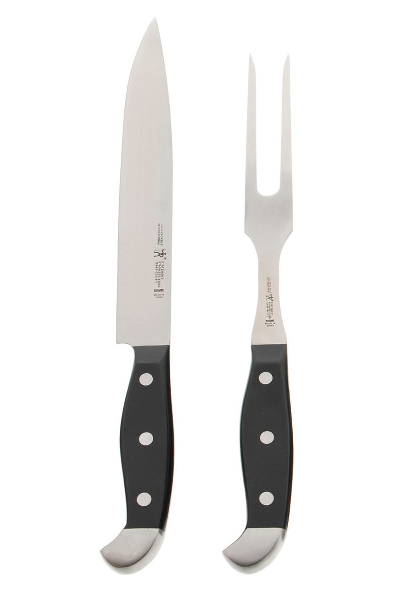Statement 2-Piece Carving Knife Set, Alternate, color, BLACK