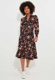 Joe Browns Stretch Knit Knot Front Midi Dress
