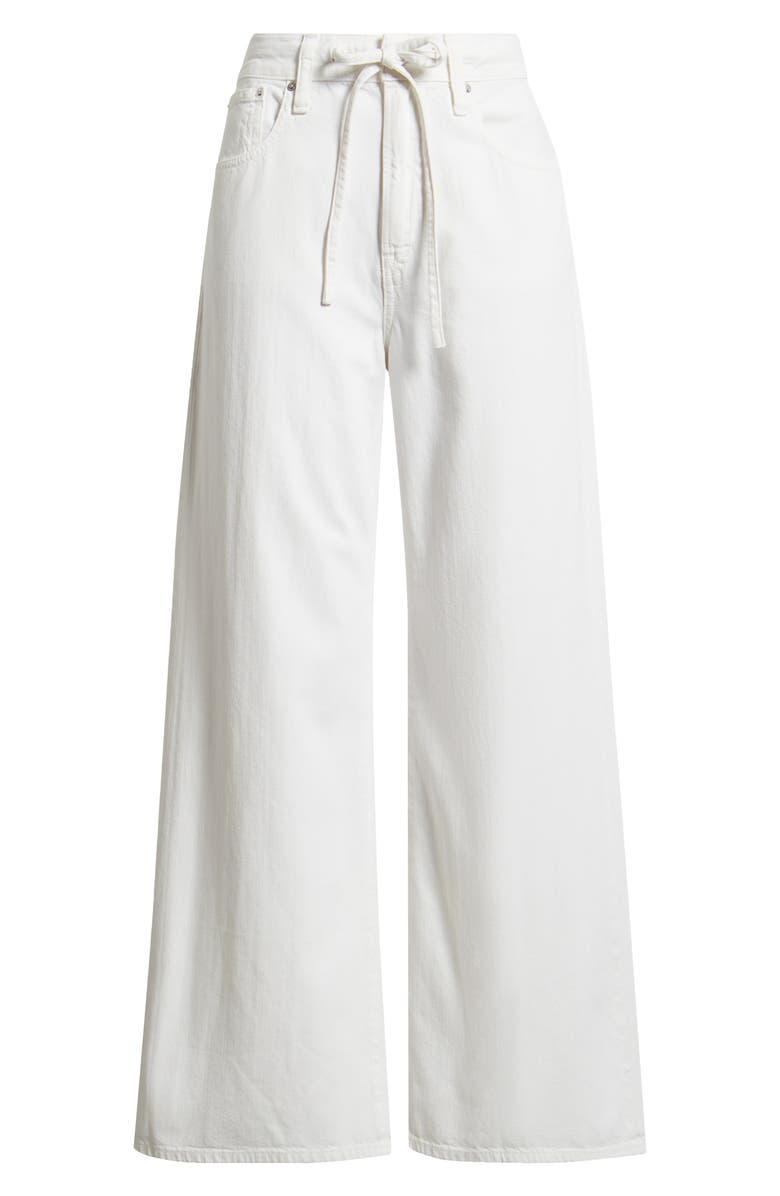 Madewell The Short Ultimate Wide Leg Jeans, Main, color, Tile White