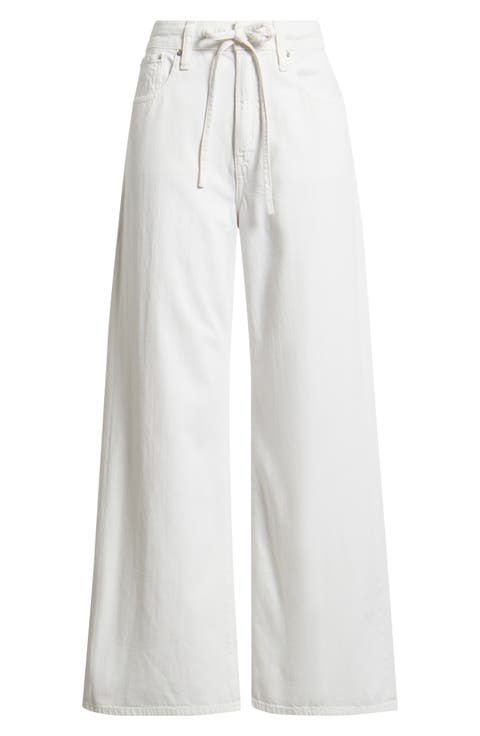 The Short Ultimate Wide Leg Jeans (Tile White)