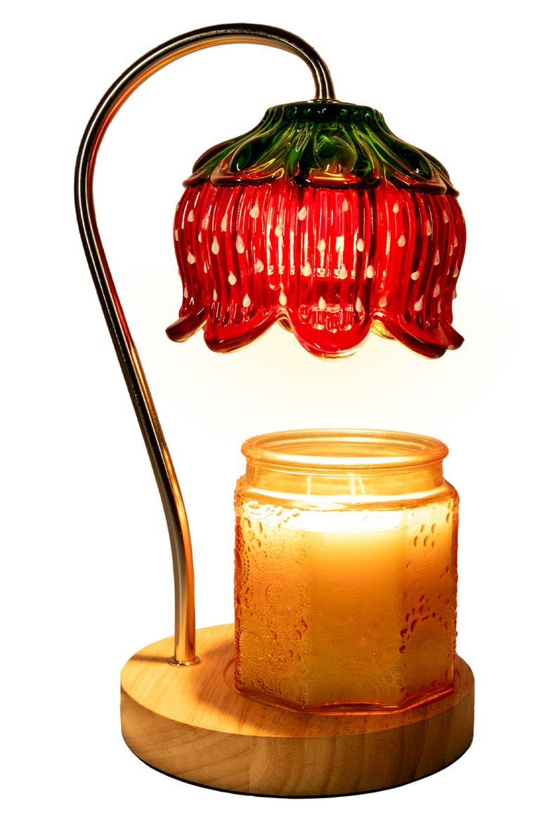 Candle Warmer Lamp, Main, color, RED/ GOLD