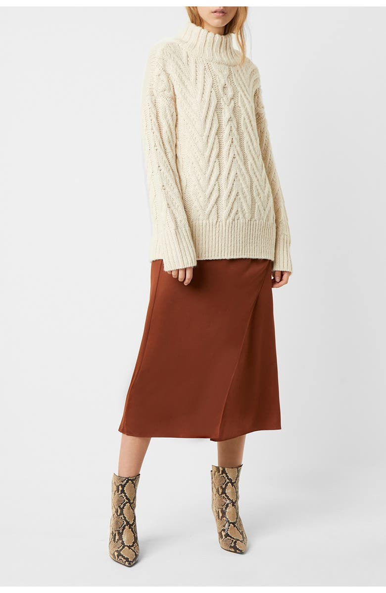 French Connection Nissa Cable Knit Pullover Sweater, Alternate, color, 