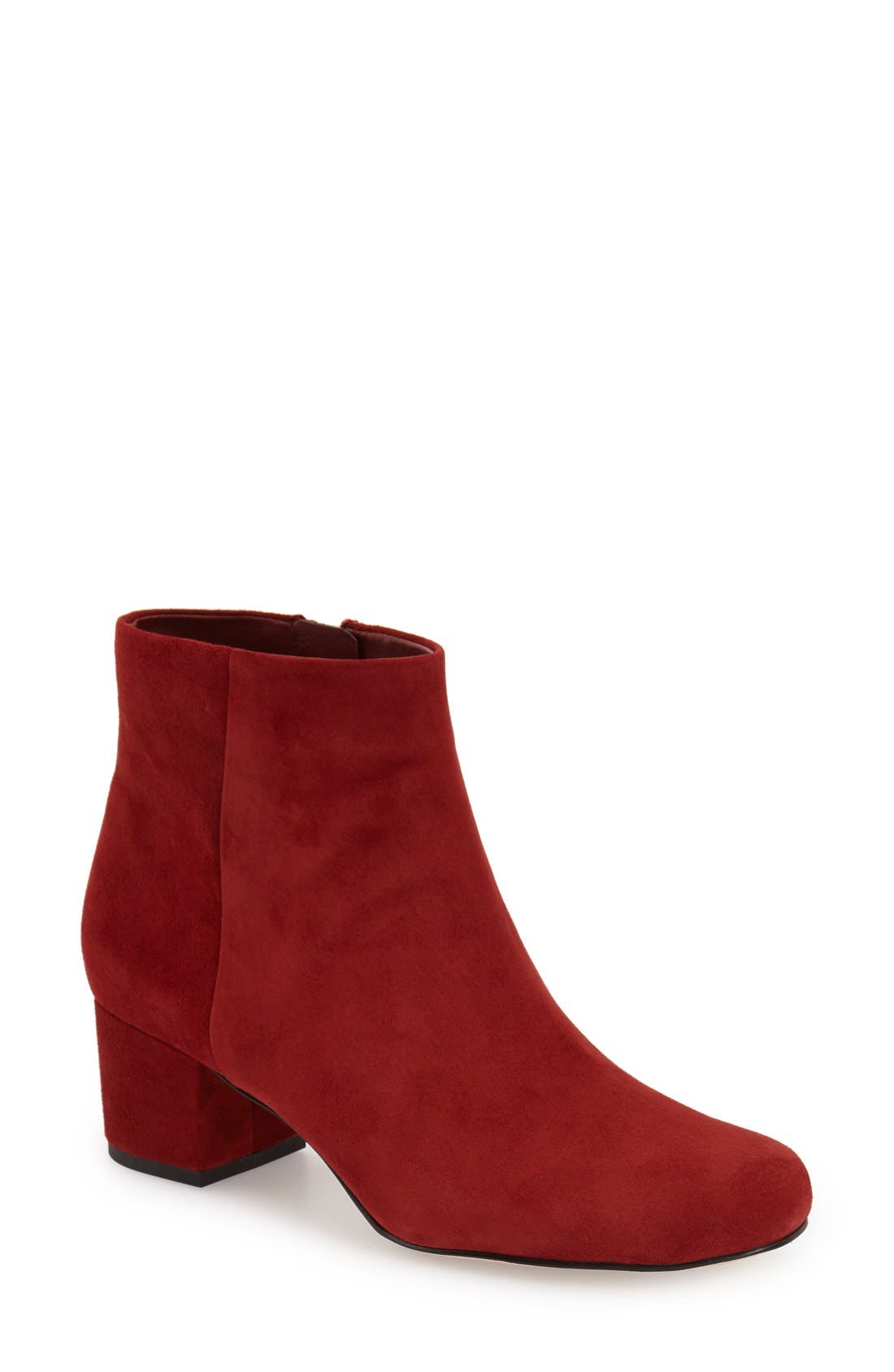 'Edith'  Bootie (Women), Main, color, RUST RED SUEDE