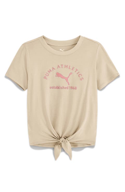 Kids' Embroidered Tie Hem T-Shirt (Big Kid)