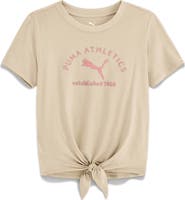 PUMA Kids' Embroidered Tie Hem T-Shirt