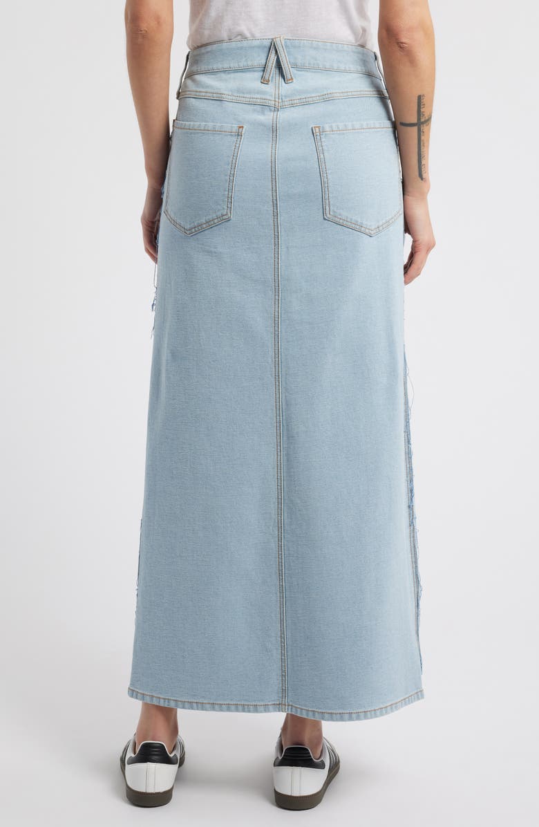 1822 Denim Front Slit Denim Maxi Skirt, Alternate, color, 