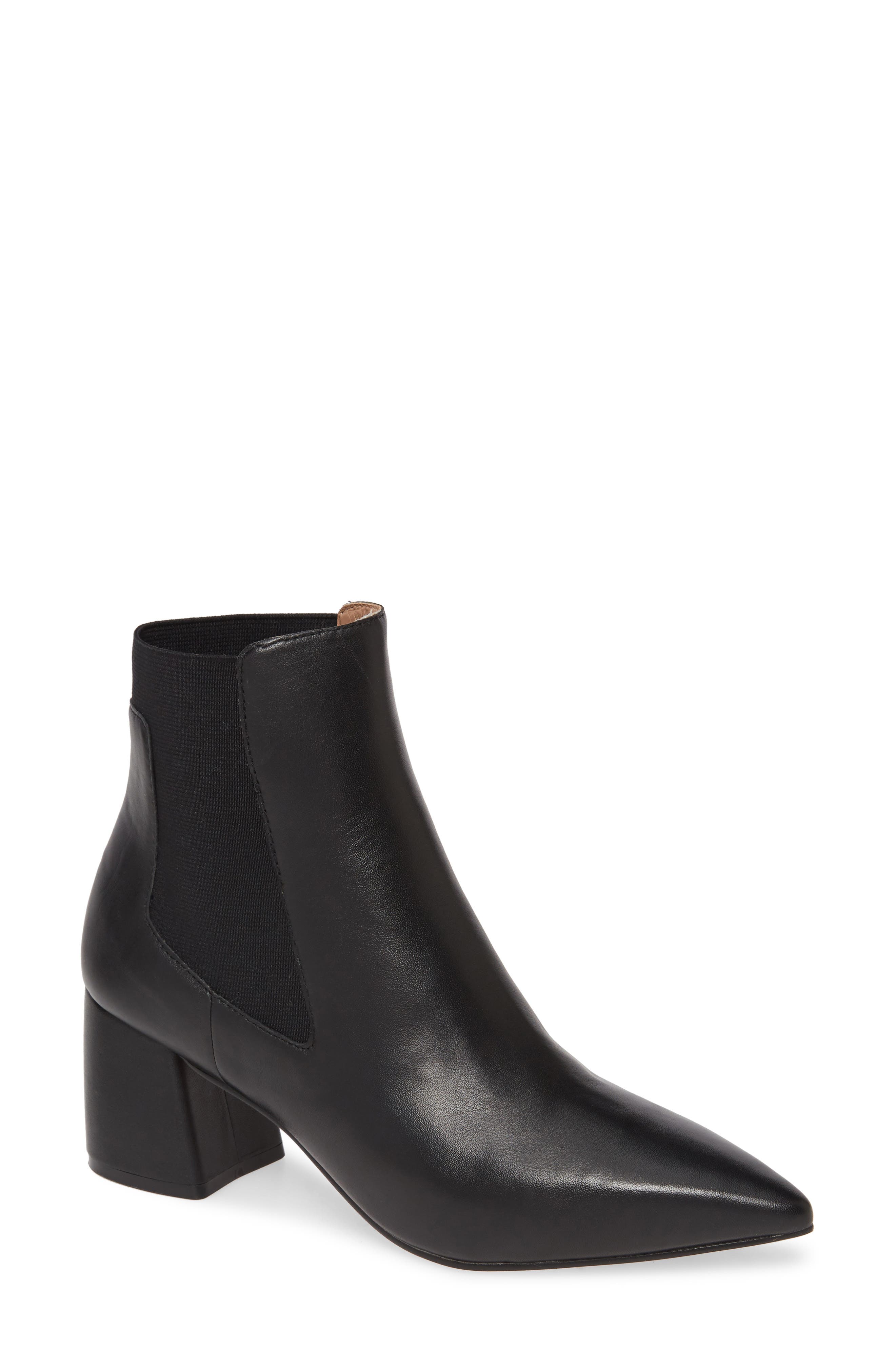 Sienna Chelsea Boot, Main, color, BLACK LEATHER