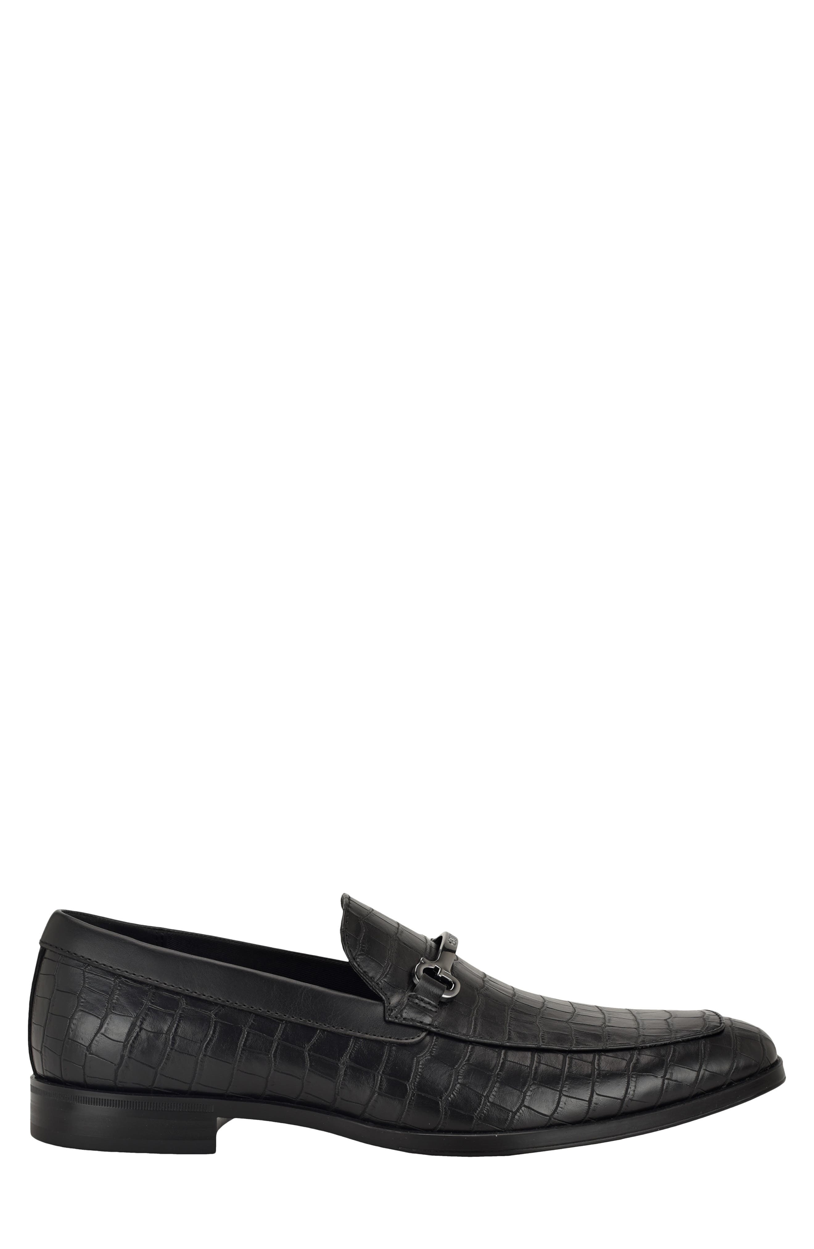 GUESS Heben Croc Embossed Bit Loafer, Alternate, color, 