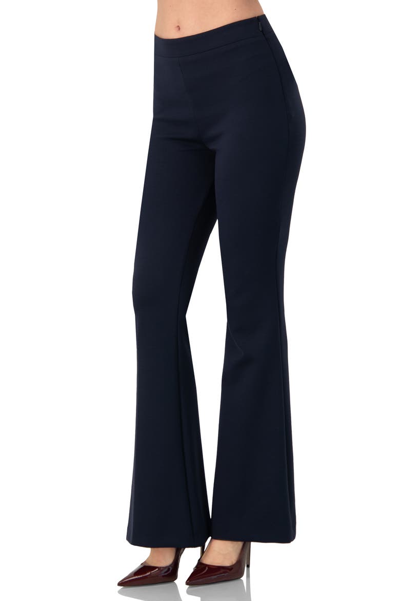Semi-Flared Trousers, Alternate, color, Navy Blue