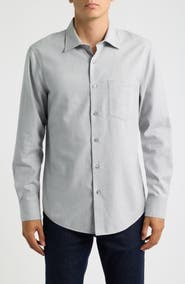 Nordstrom Cotton & Cashmere Flannel Button-Up Shirt