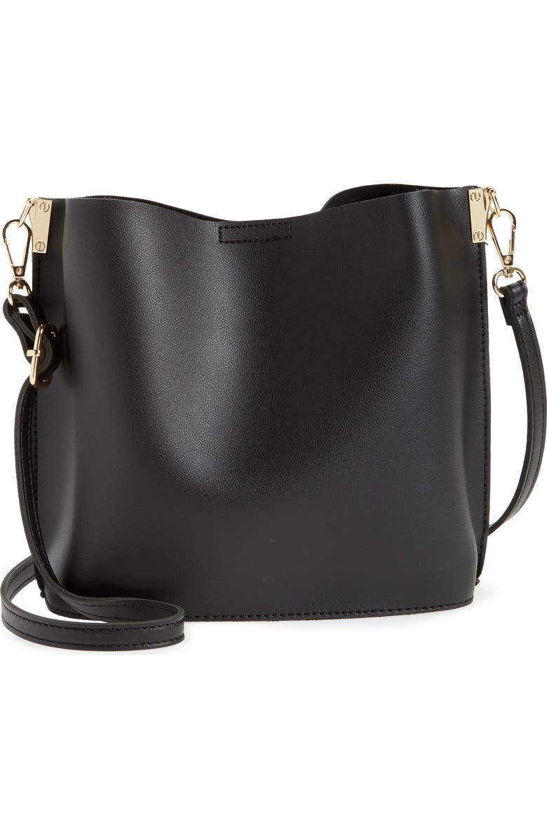 Street Level Faux Leather Crossbody Bag, Main, color,
