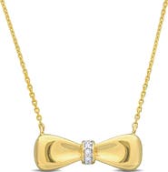 Julianna B. Diamond Accent Bow Necklace 10k Gold