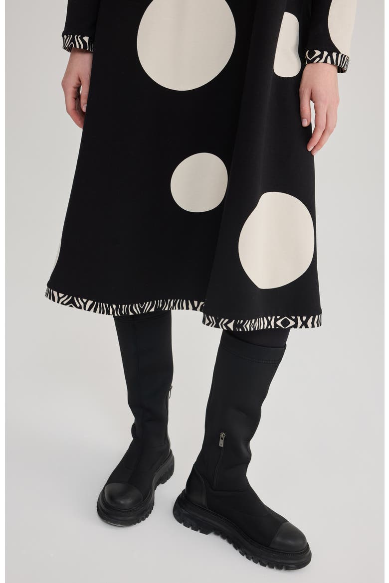 Sofia Printed Cotton Jersey Dress, Alternate, color, Polka Dots