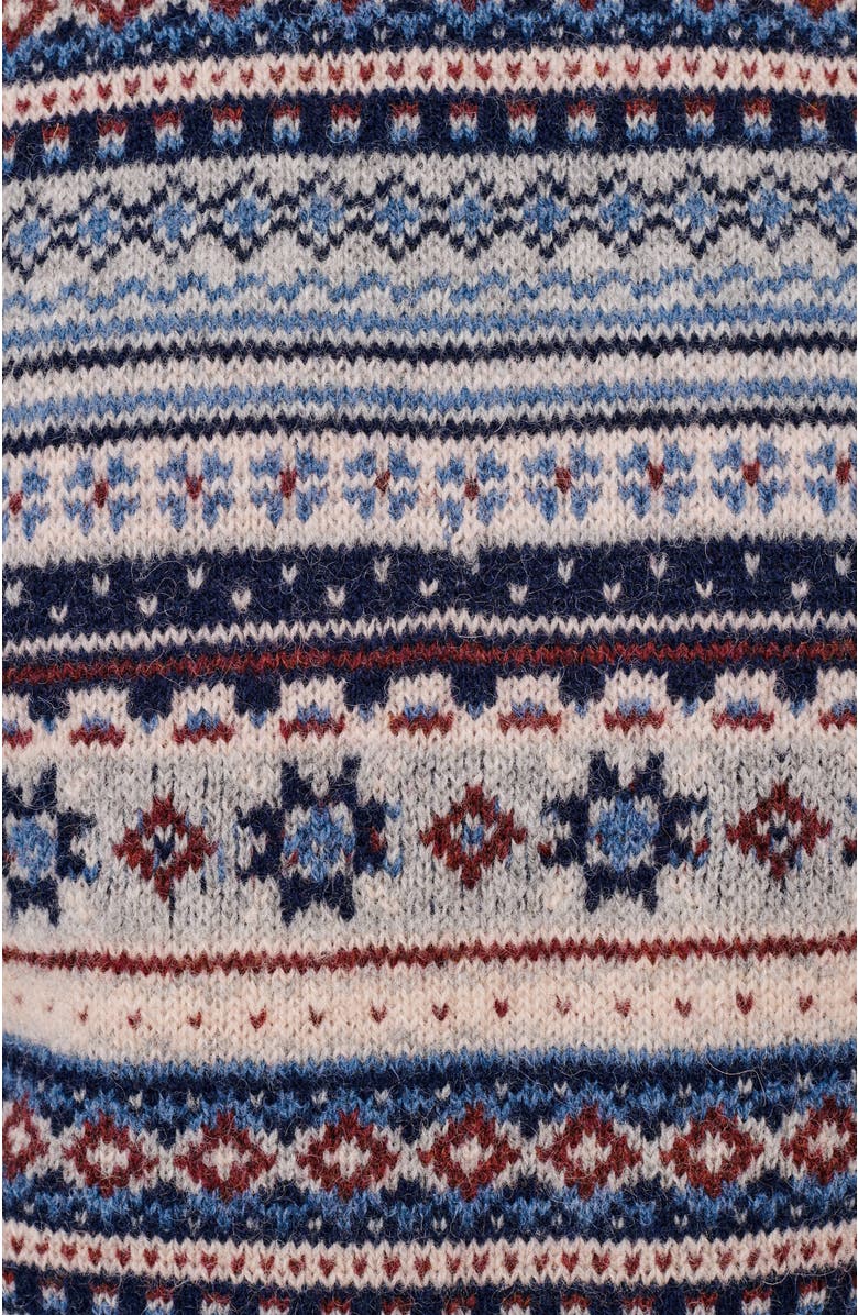 Aubin Fair Isle Crew Neck Wool Sweater, Alternate, color, Blue/Ecru Mix