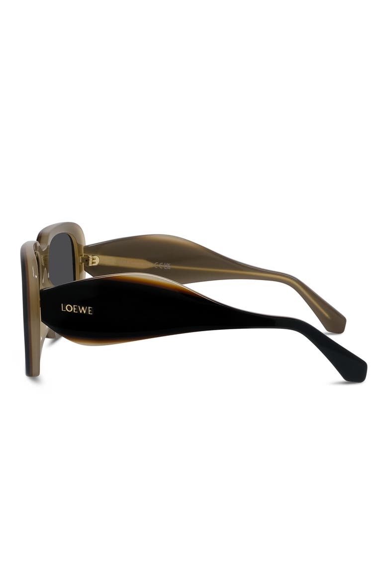 Signature 53mm Square Sunglasses, Alternate, color, SHINY BLACK / SMOKE