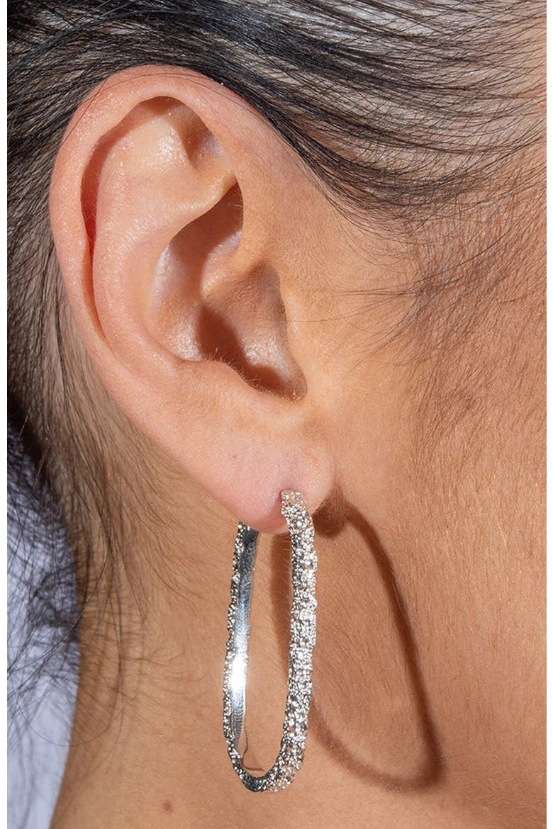 Hula Large Hoop Earring, Alternate, color, Sterling Silver