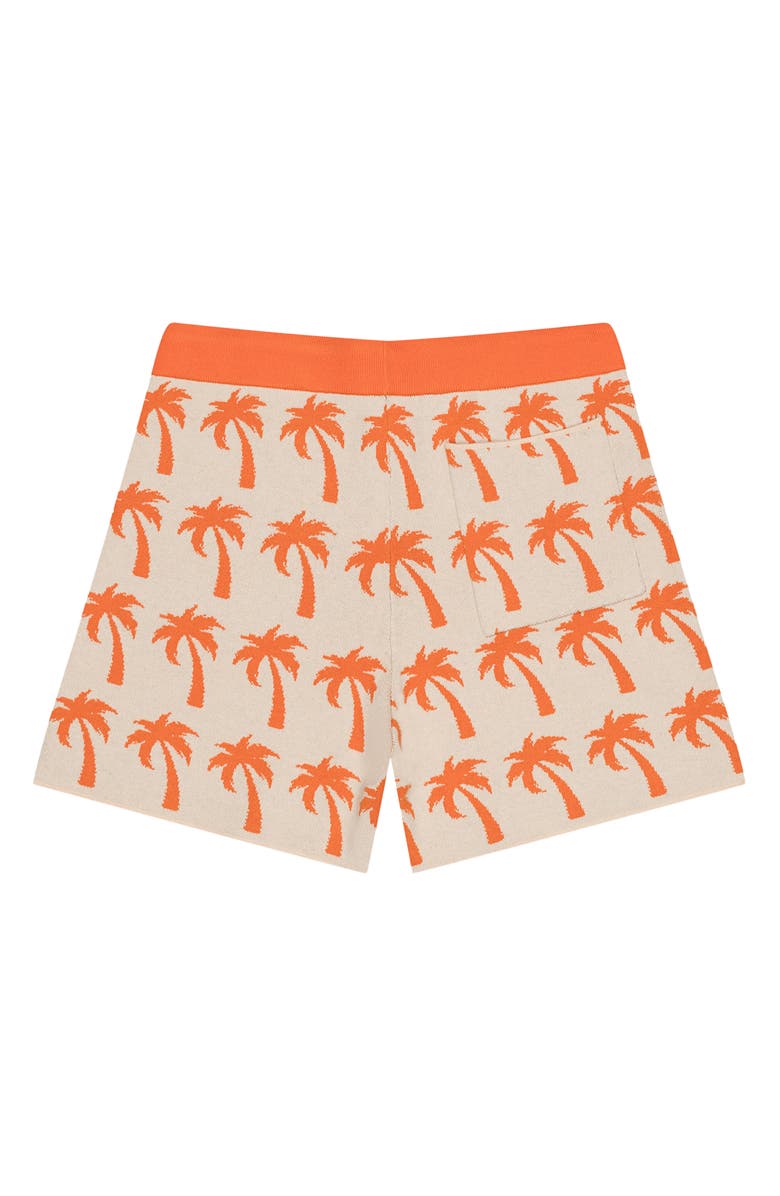MAVRANS Palms Drawstring Sweater Shorts, Alternate, color, Orange