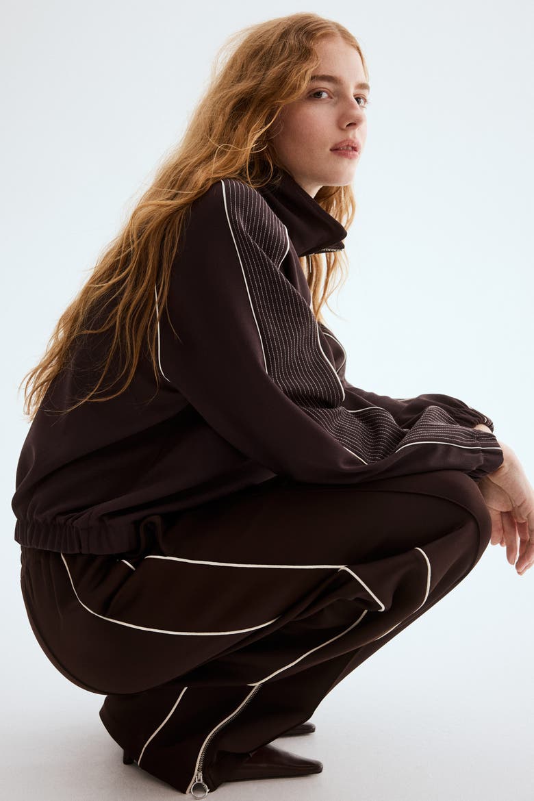 Track Jacket, Main, color, Dark brown