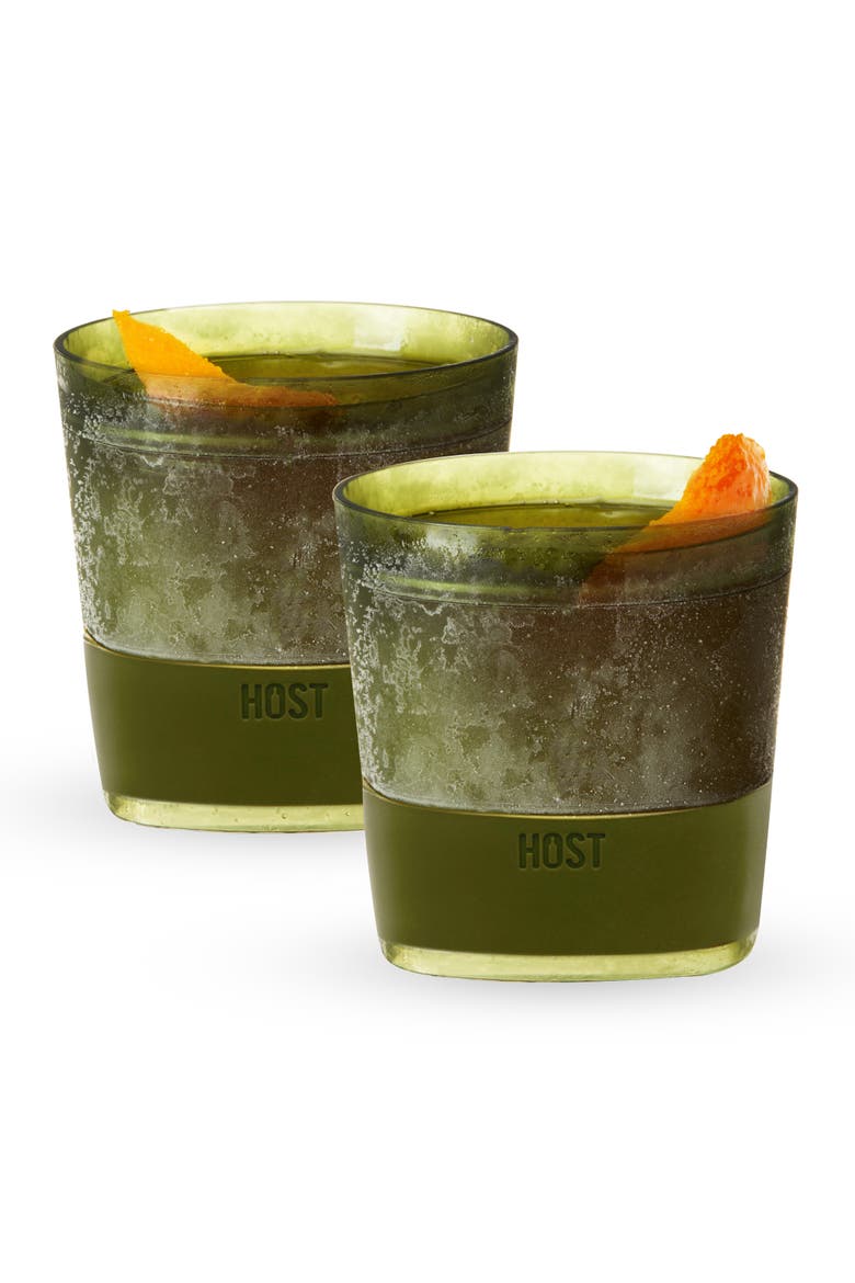 Whiskey FREEZE Cooling Cup Set of 2, Main, color, Olive Green
